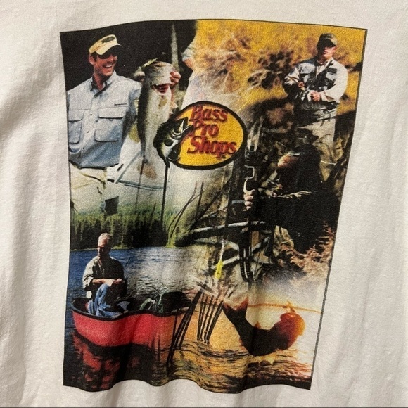 Vintage Bass Pro Shop Hanes Heavyweight Graphic Tee XL - Picture 6 of 8